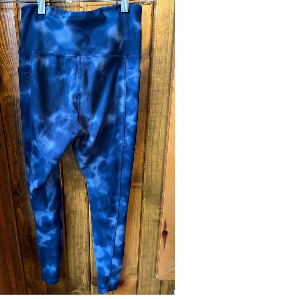 Danskin Women Blue Tie Dye‎ High Waisted Leggings with Side Pockets Size S - Picture 2 of 4
